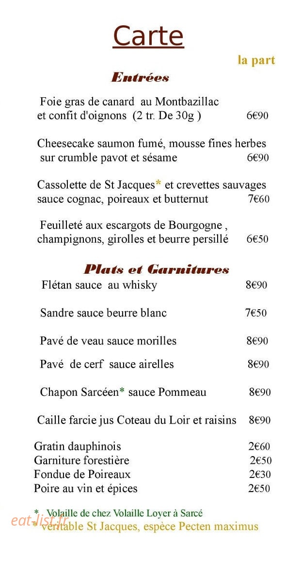L'Auberge de céSar — carte page 2