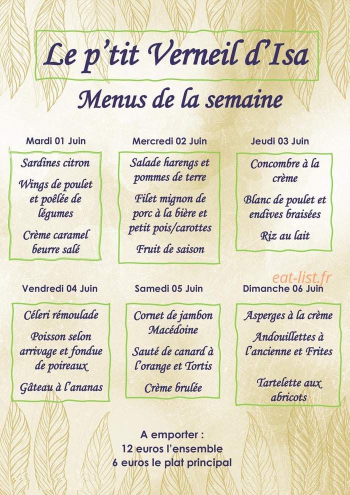 Le P'tit Verneil d'Isa — carte page 1