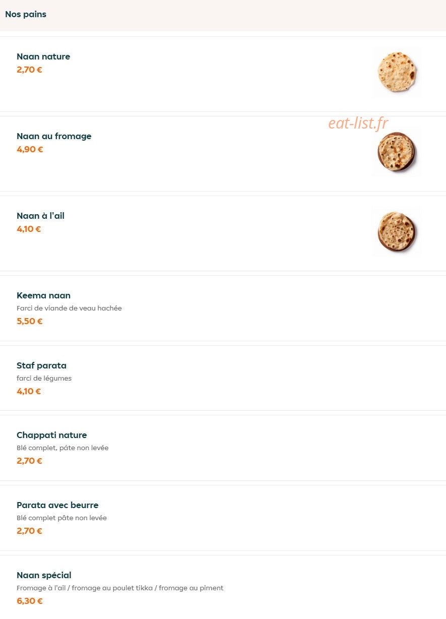 Fast Biryani — carte page 8