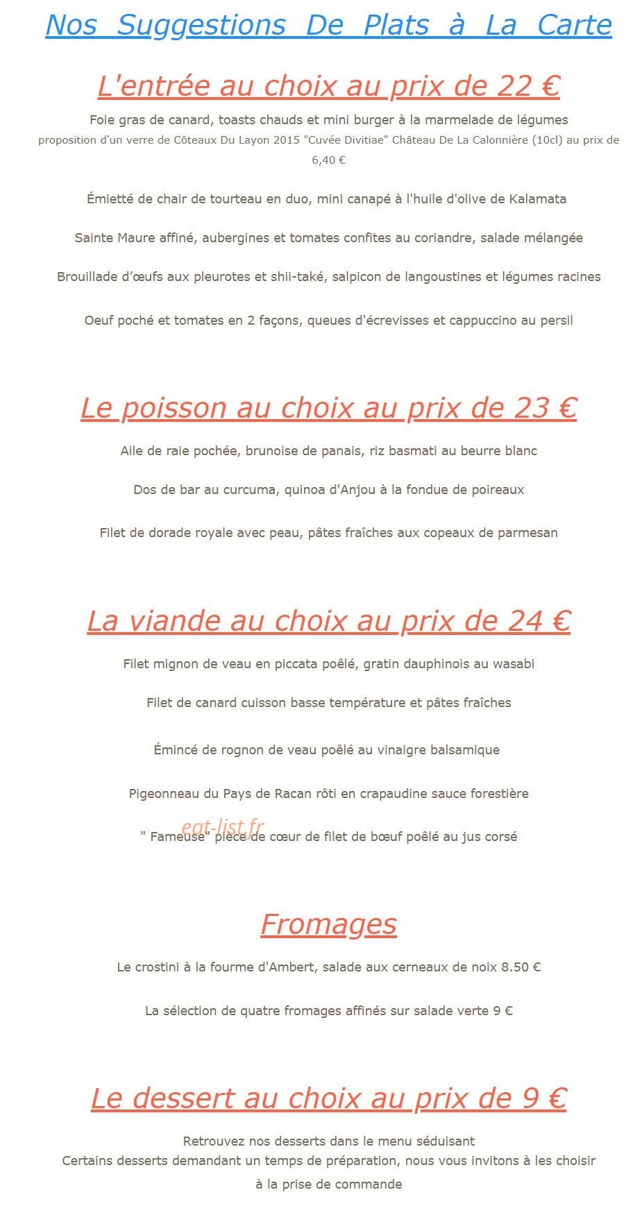 La Perdrix — carte page 4