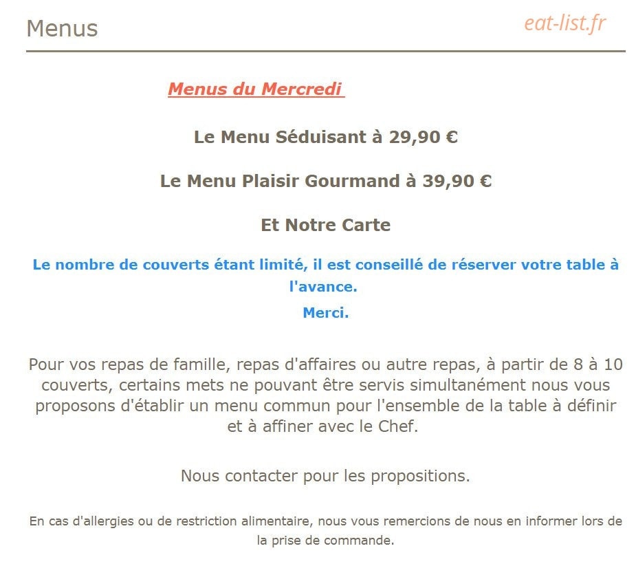 La Perdrix — carte page 1