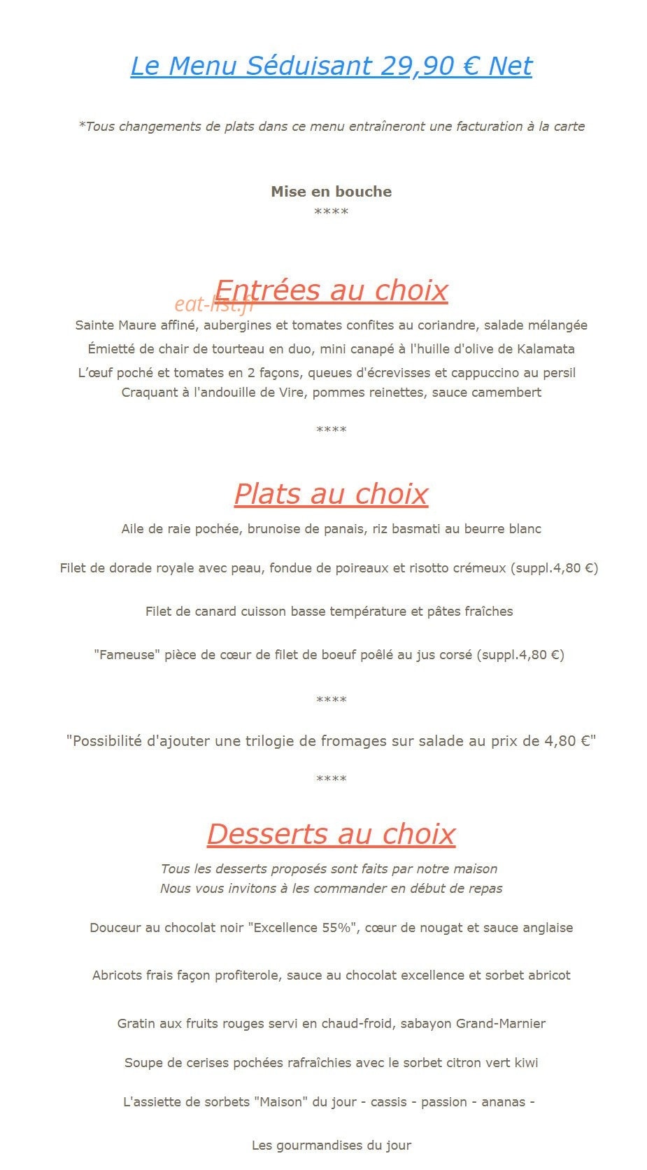 La Perdrix — carte page 2