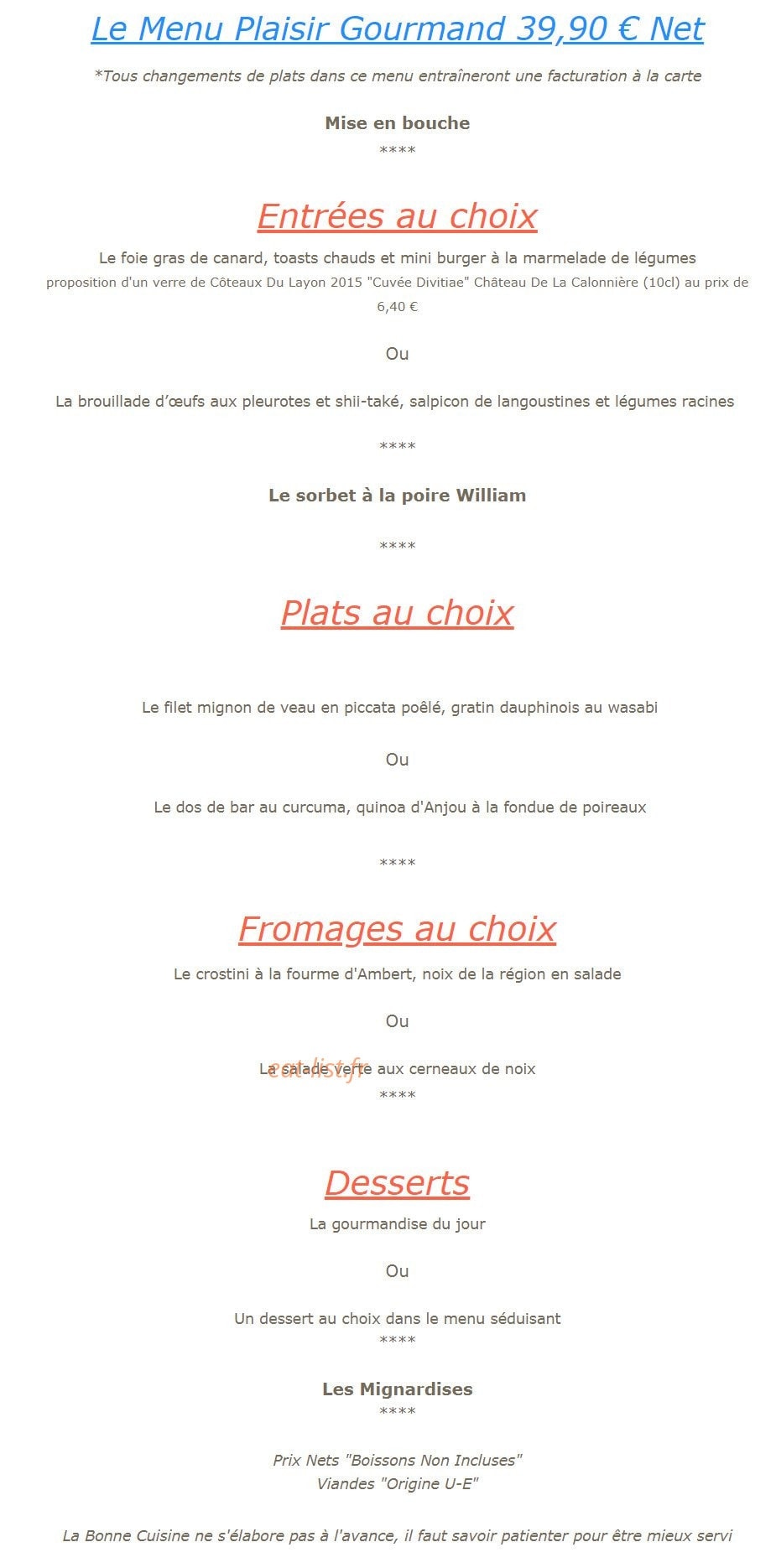 La Perdrix — carte page 3