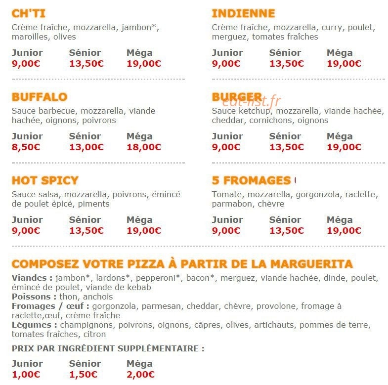 Pizza Crousty — carte page 4