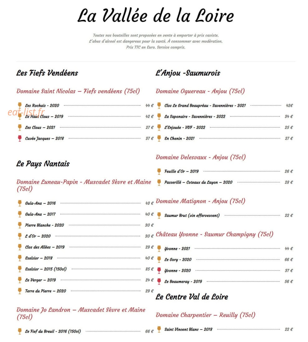Rest'O Vin — carte page 4