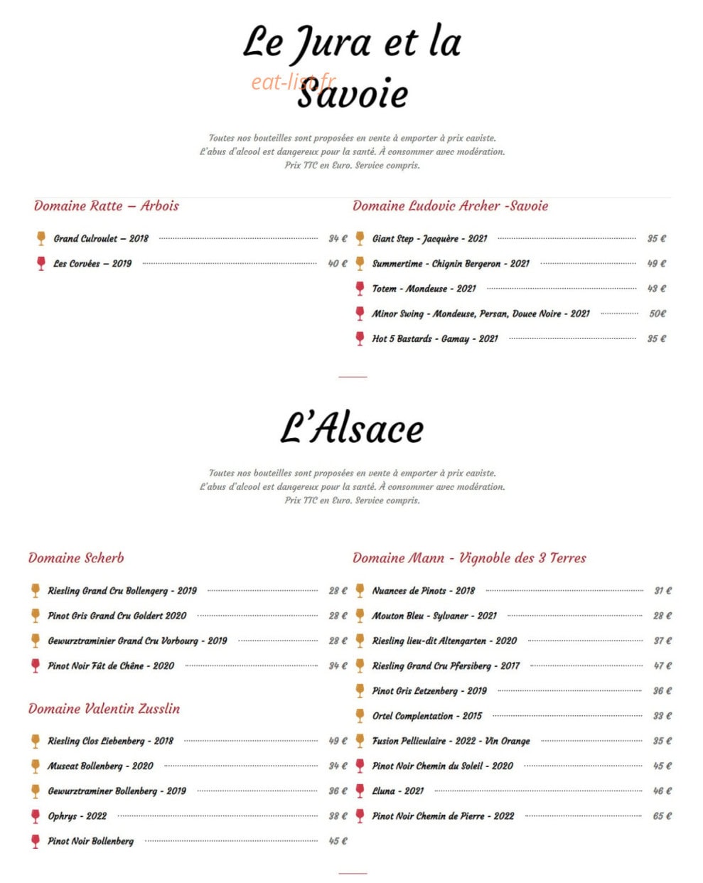 Rest'O Vin — carte page 6
