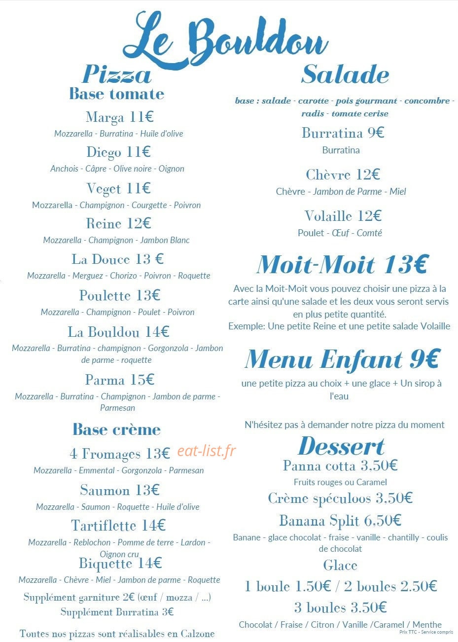 Le Bouldou — carte page 1