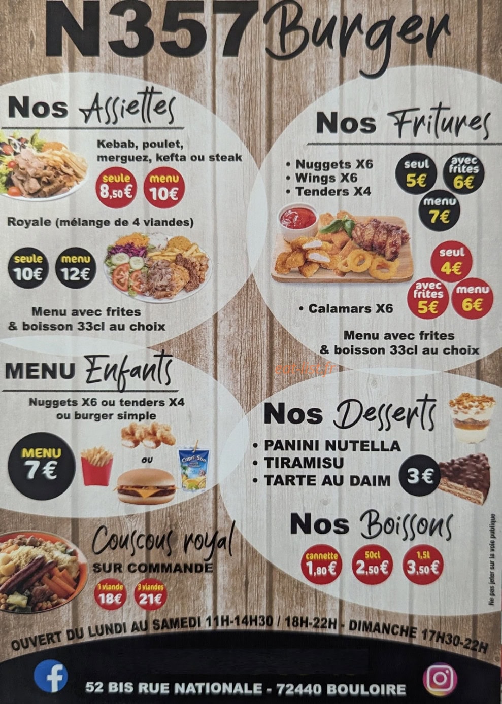 N357 Burger — carte page 2