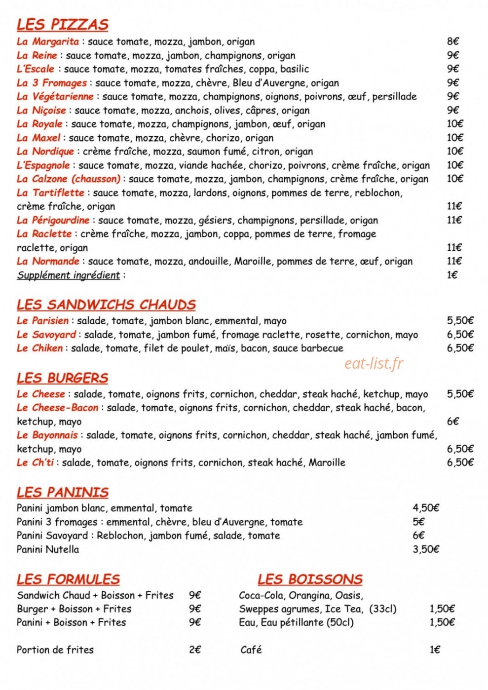 L'Escale — carte page 1