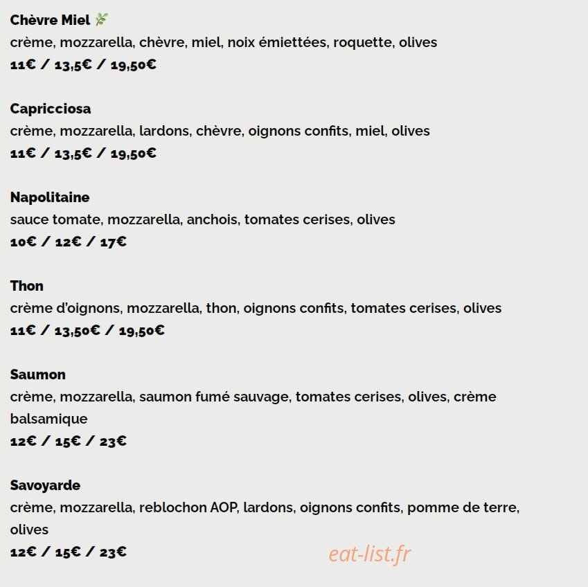 Pizza Dotta — carte page 2