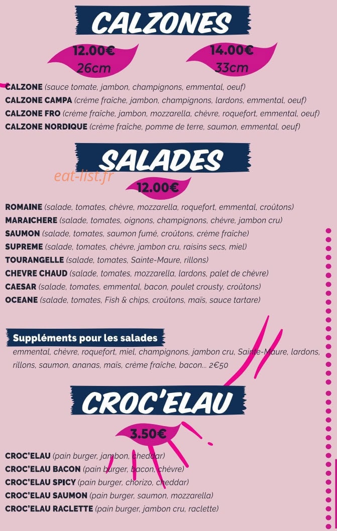 Brasserie Elau — carte page 5