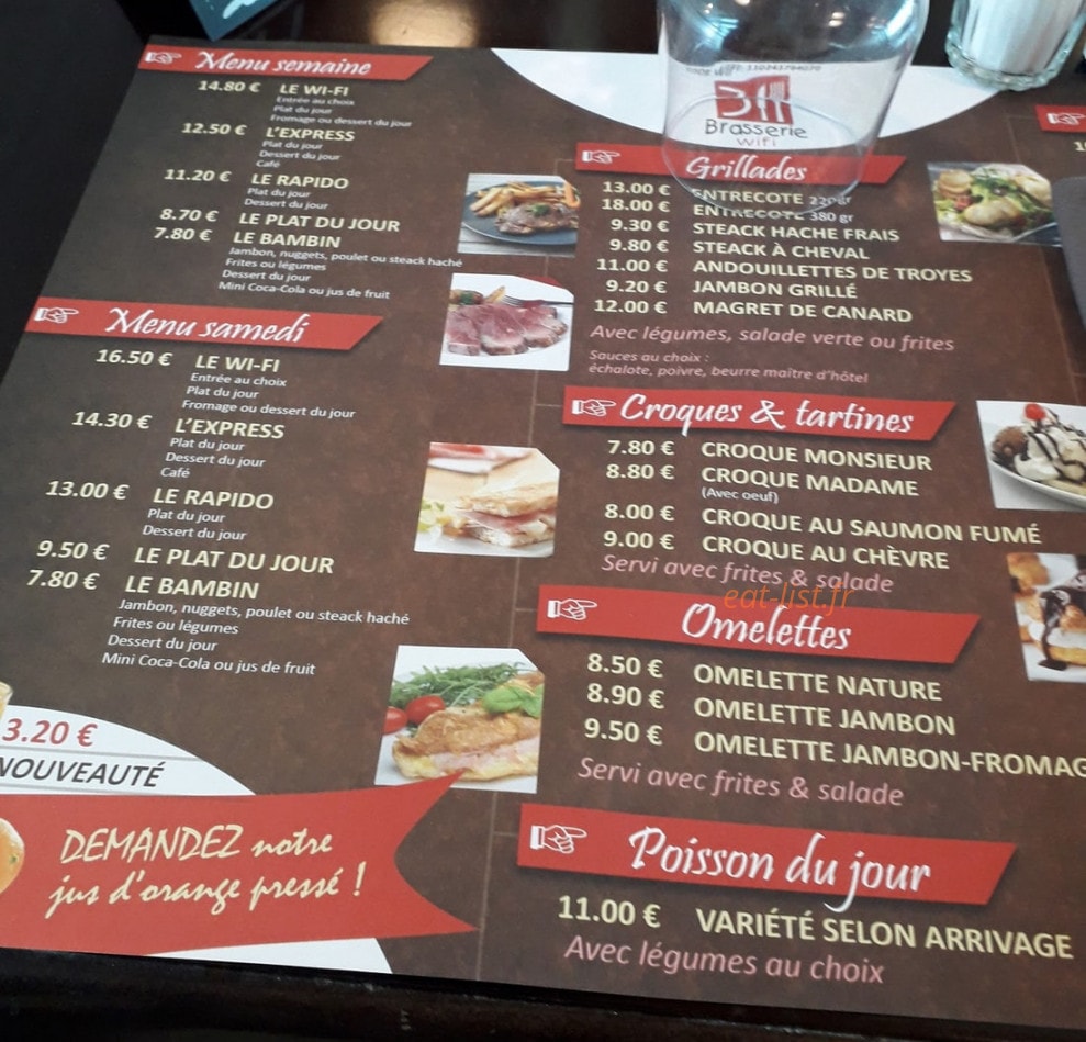 Brasserie Wifi — carte page 2