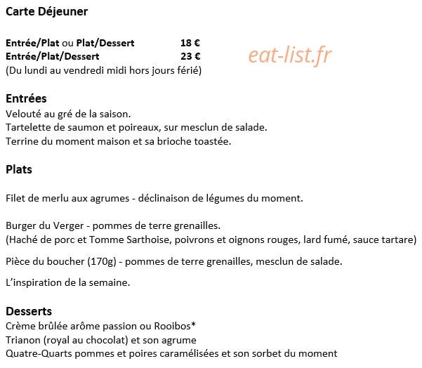 Le Verger — carte page 1