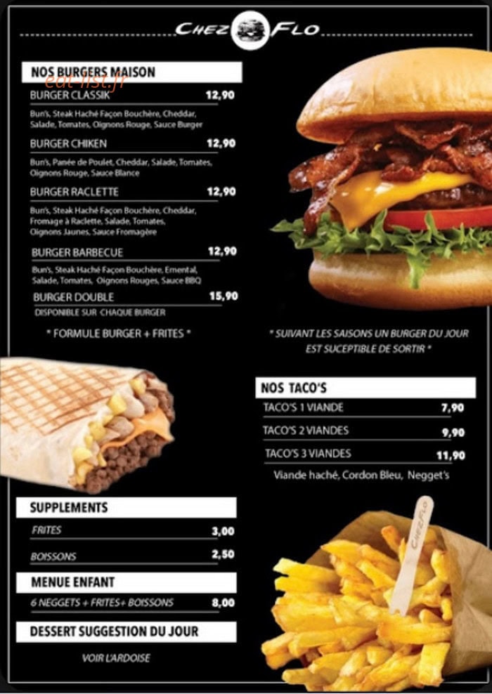 Chez Flo — carte page 1