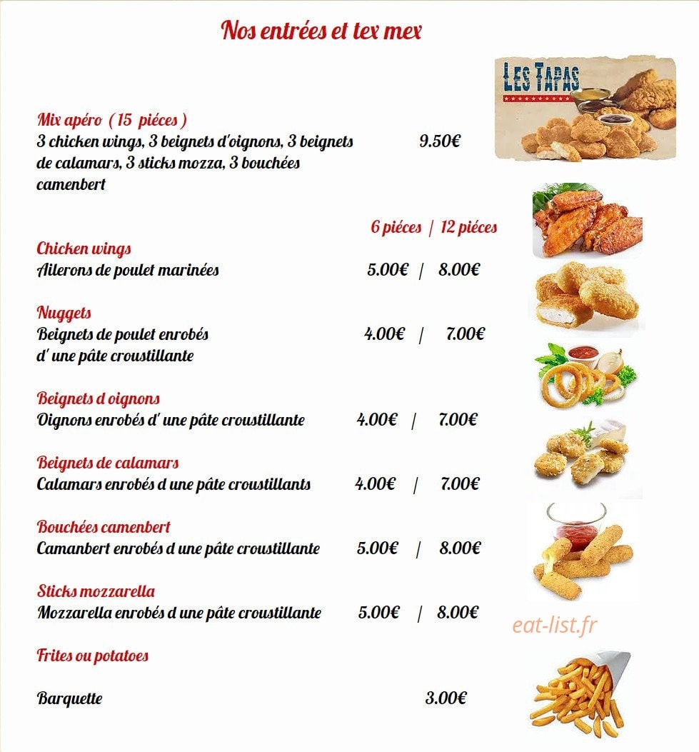 H'lesse pizza — carte page 1