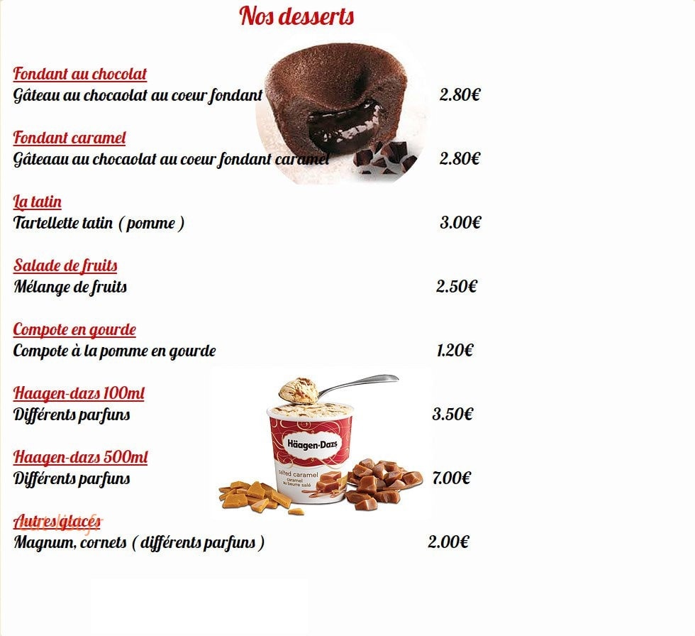 H'lesse pizza — carte page 8