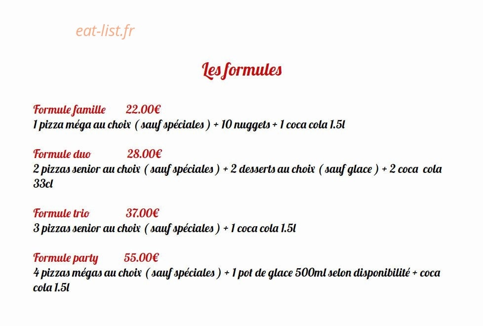 H'lesse pizza — carte page 4