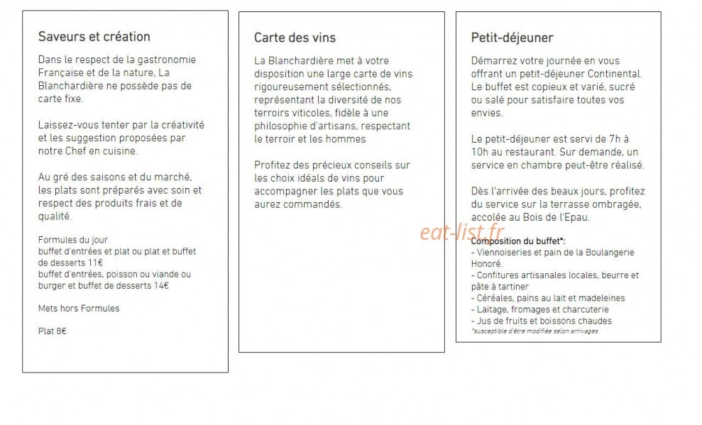 La Blanchardière — carte page 1