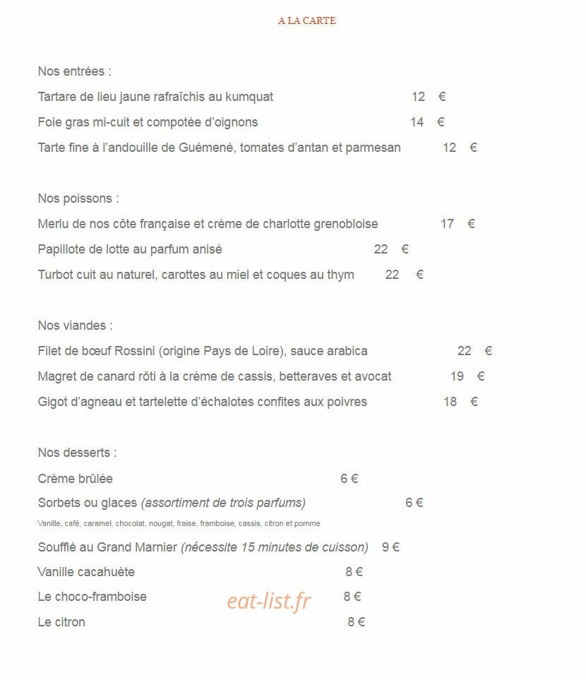Le Cheval Blanc — carte page 2