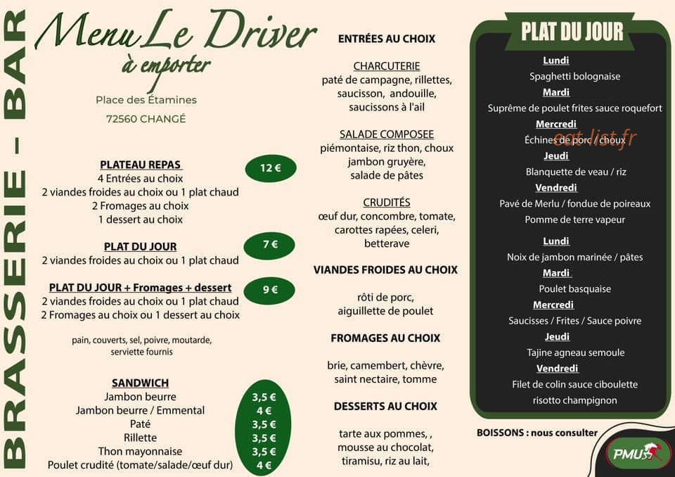 Le Driver — carte page 1