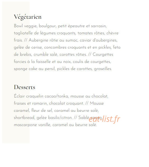 La Maison du Gasseau — carte page 2