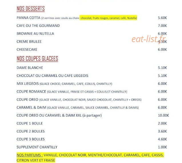 John's Steakhouse — carte page 6