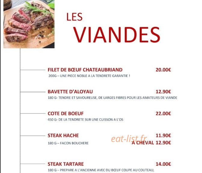 John's Steakhouse — carte page 4