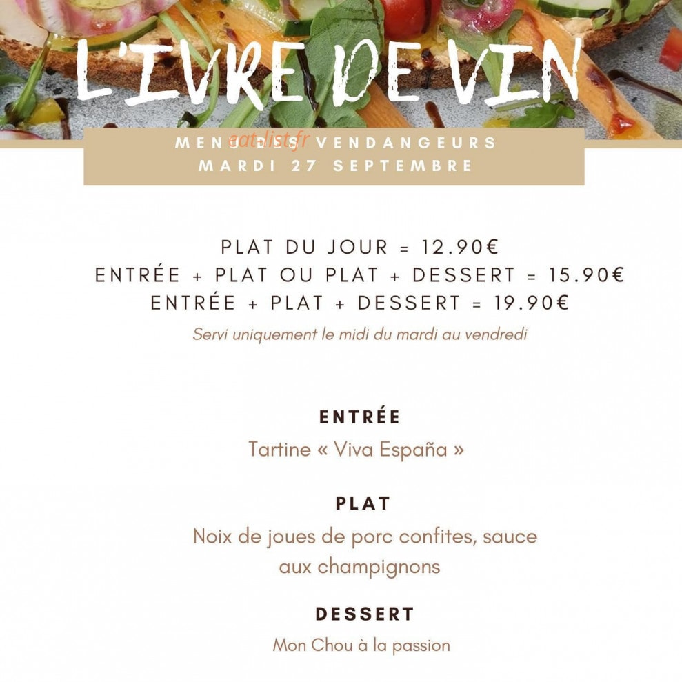 L'Ivre De Vin — carte page 1