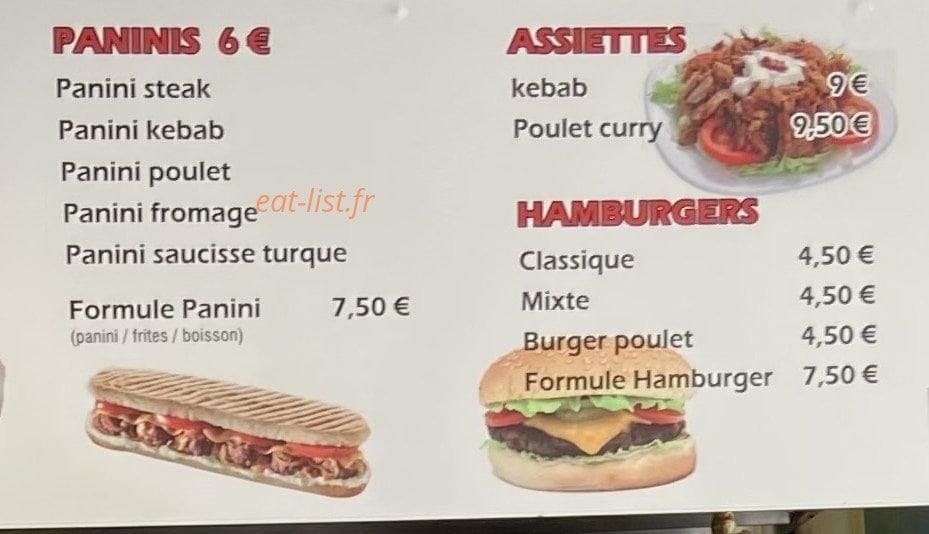 Mc Kebab — carte page 2