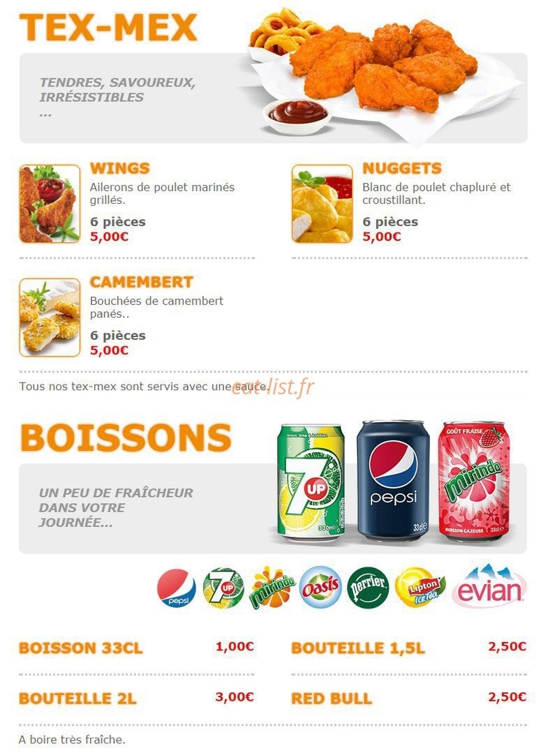 Pizza Crousty — carte page 9