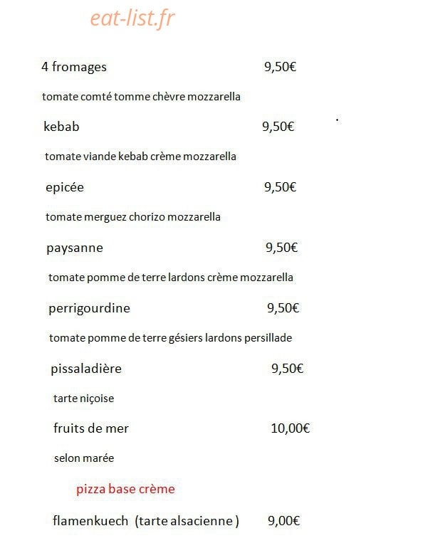 Le Bistrot de L'Olivier — carte page 2