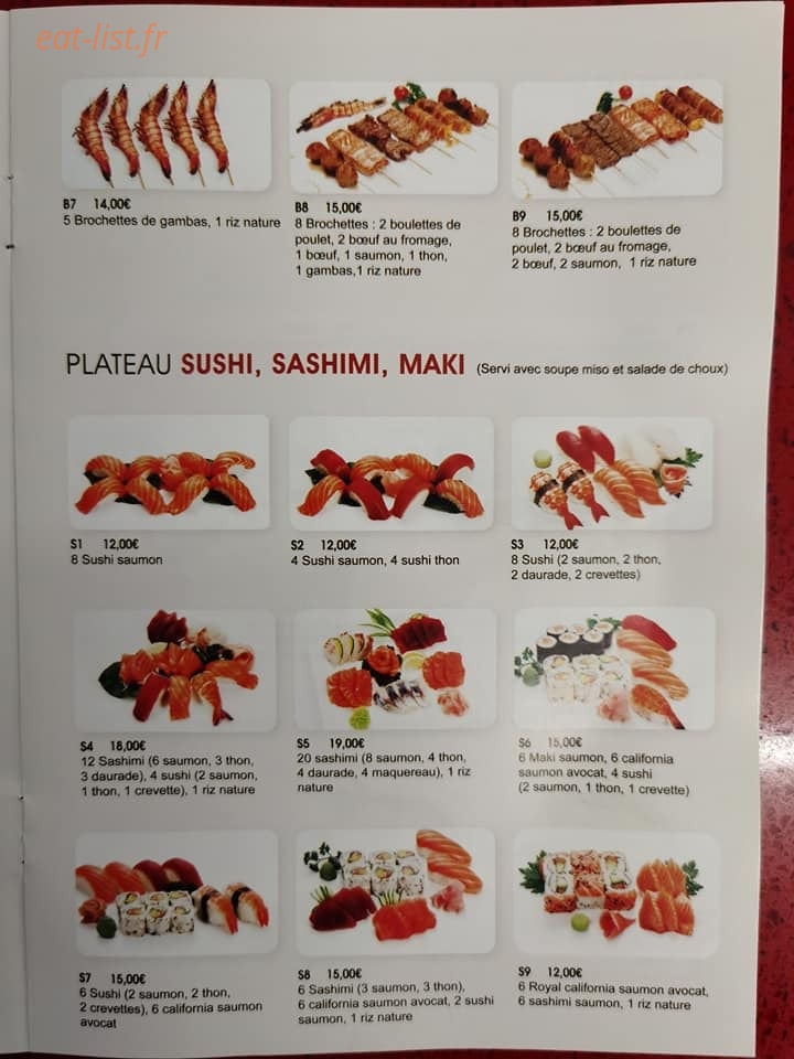 Hoki Sushi — carte page 4