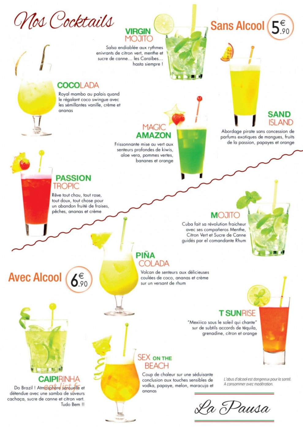 La Pausa — carte page 6