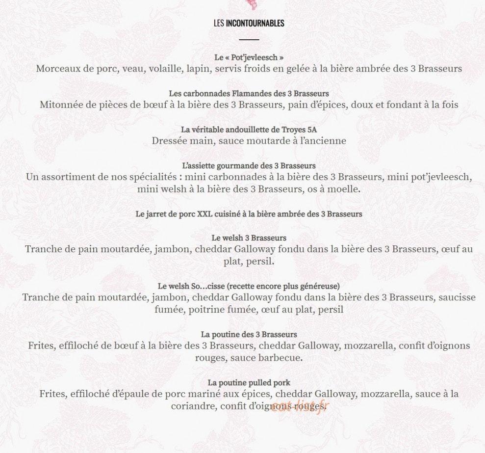 Les 3 brasseurs — carte page 5
