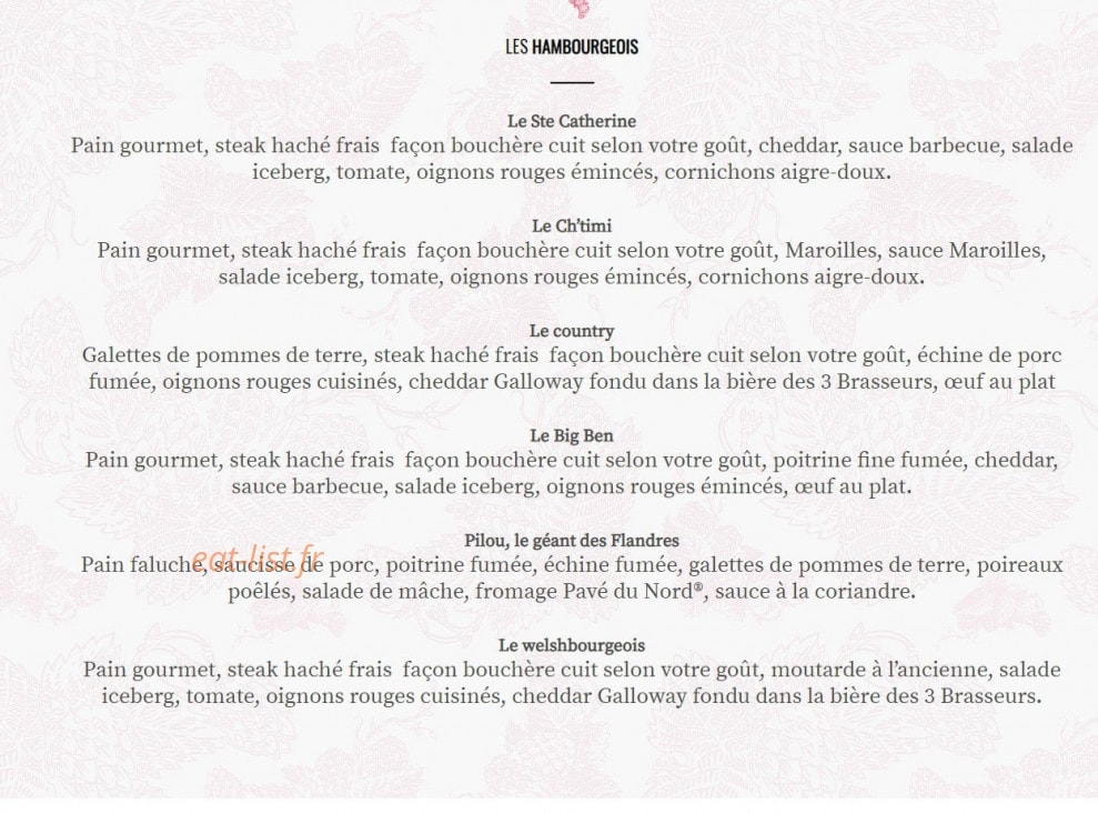 Les 3 brasseurs — carte page 6