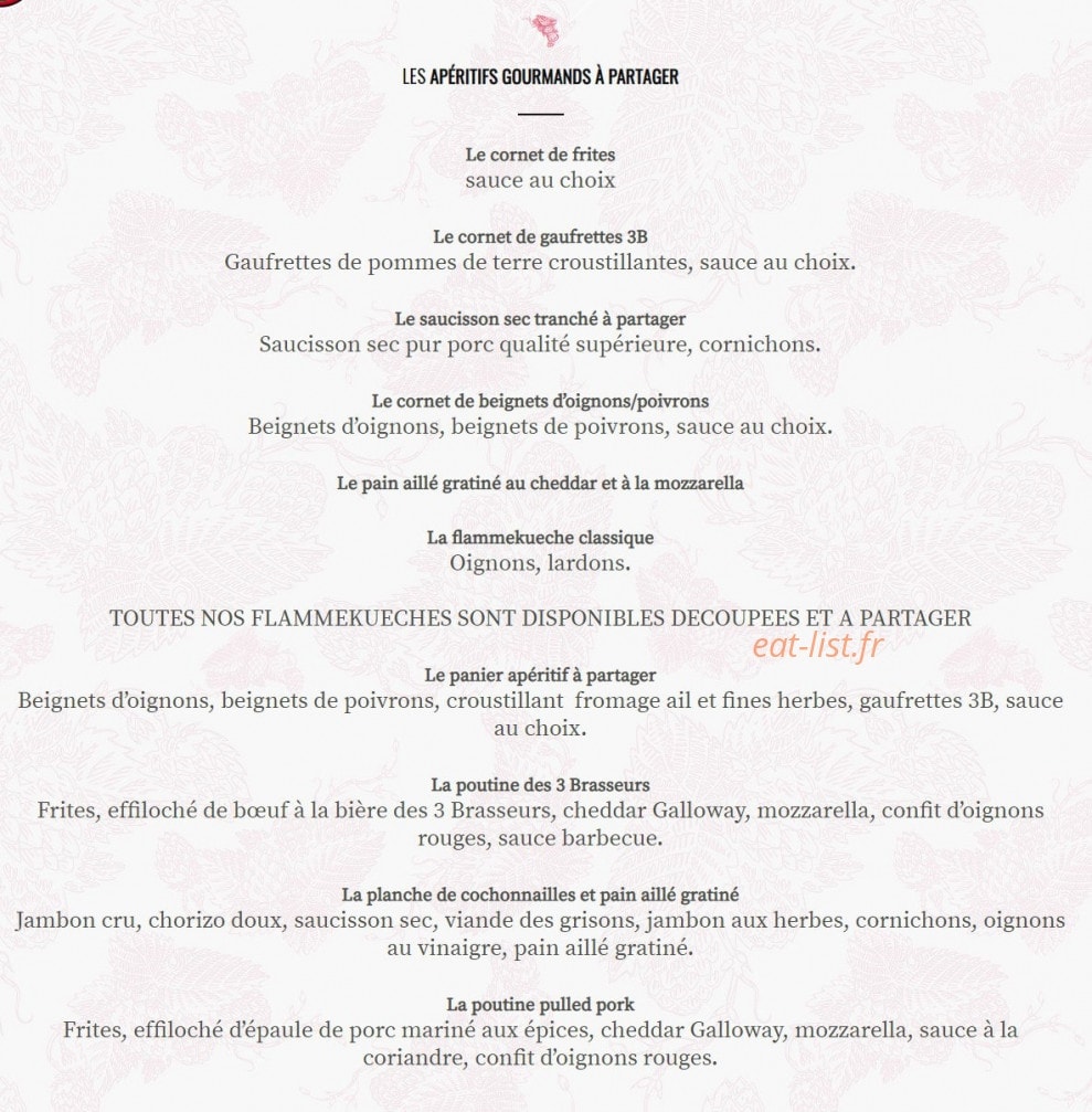Les 3 brasseurs — carte page 2