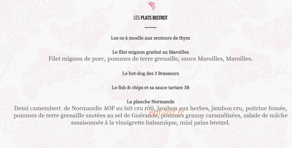 Les 3 brasseurs — carte page 3