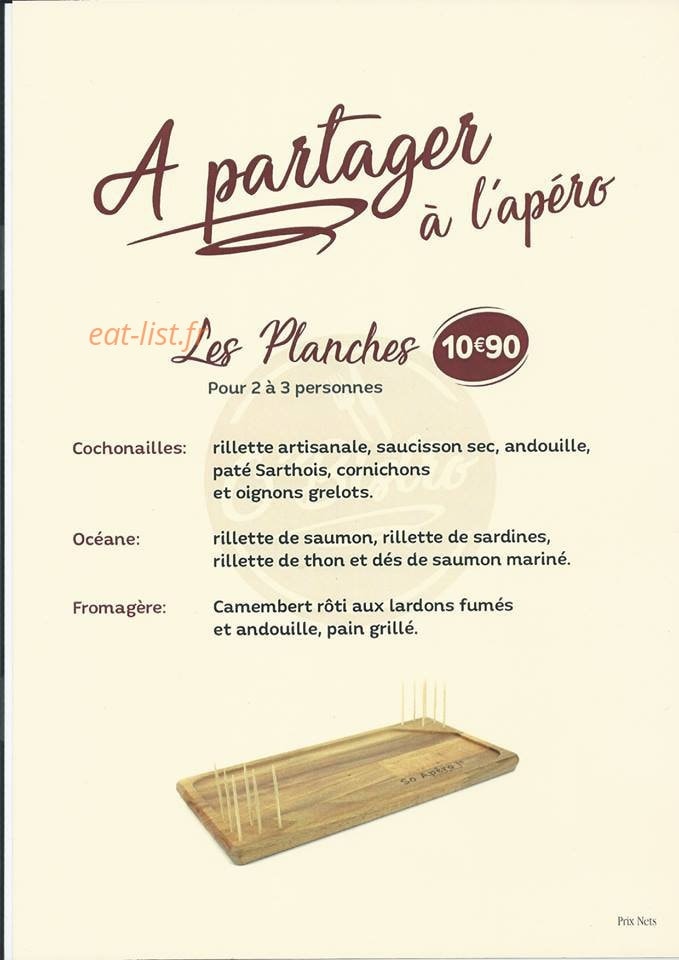 O' Bistro — carte page 2