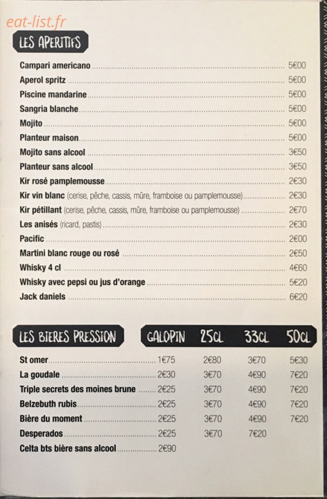 Le Bistro — carte page 7