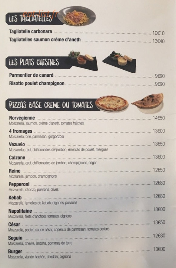 Le Bistro — carte page 3