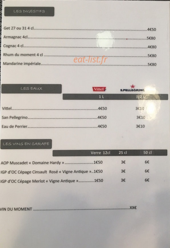 Le Bistro — carte page 8