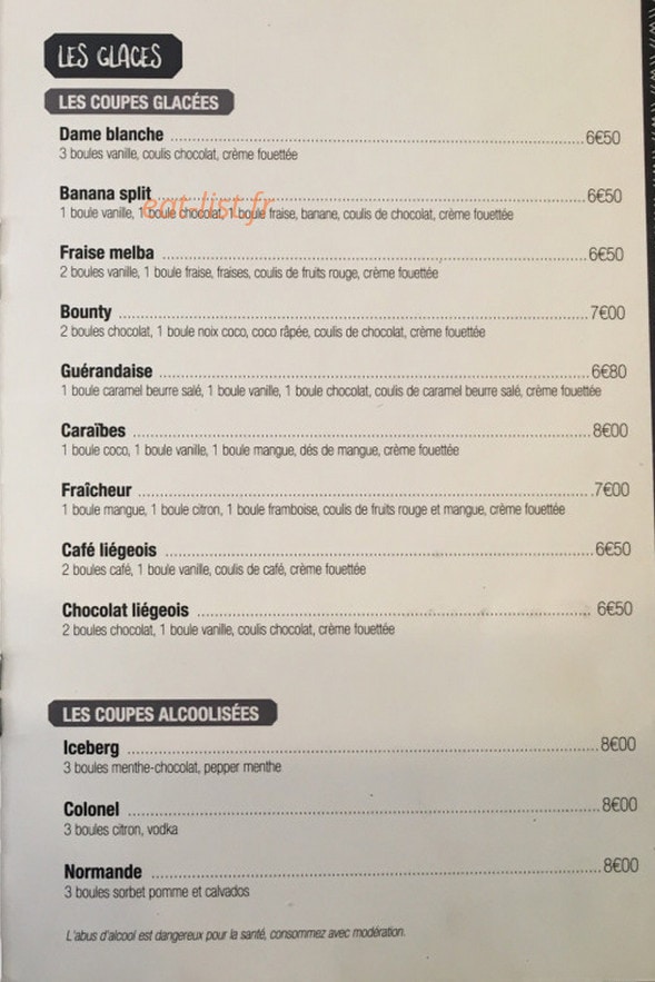 Le Bistro — carte page 6