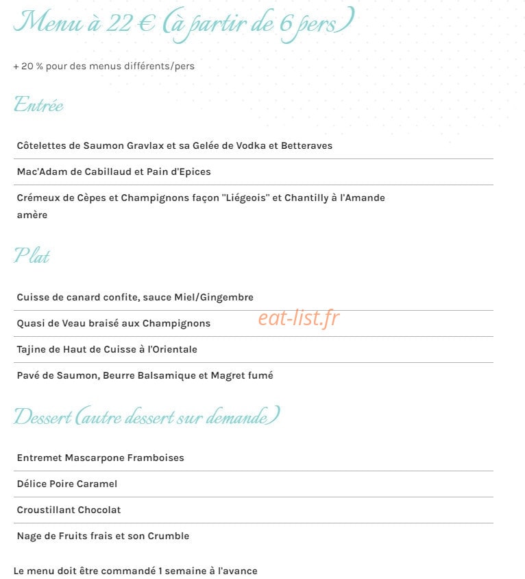Lg Traiteur — carte page 2