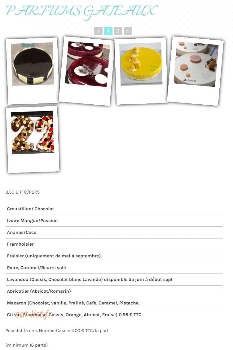 Lg Traiteur — carte page 3