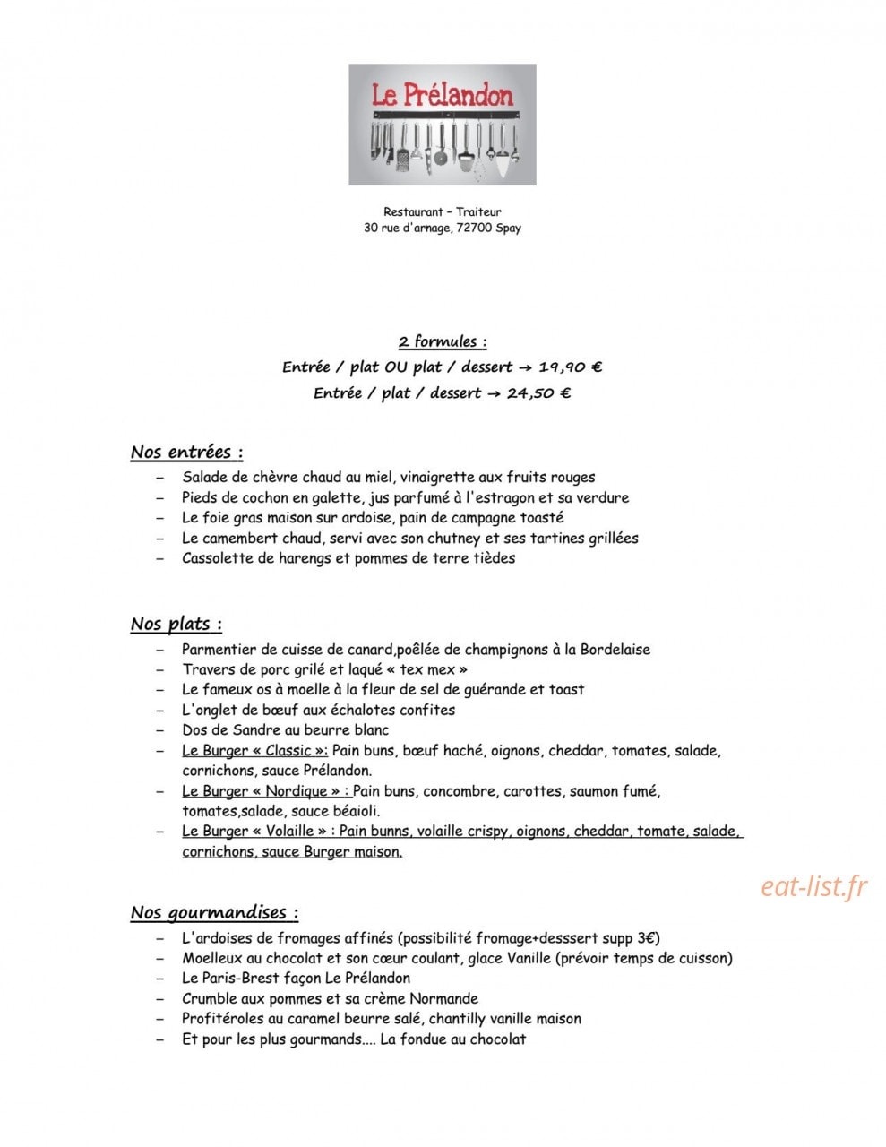 Le Prélandon — carte page 1