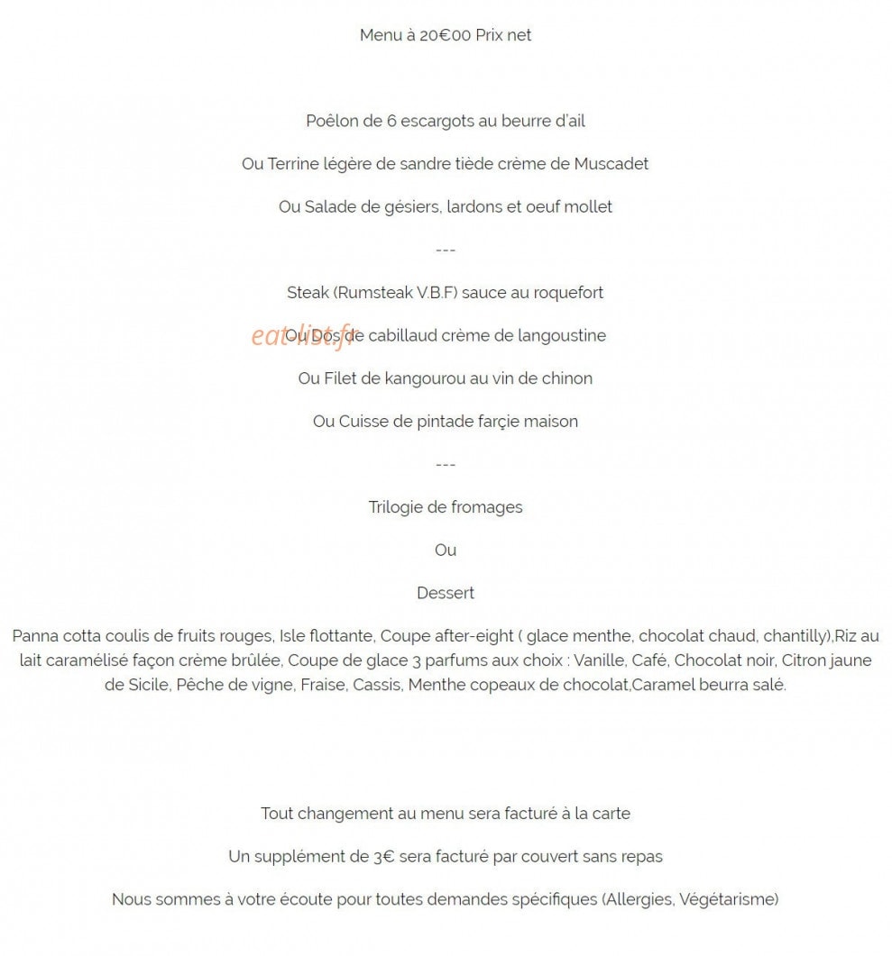 Auberge des Isles — carte page 4