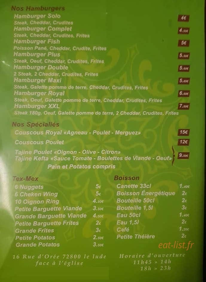 Saveurs d'orient — carte page 2