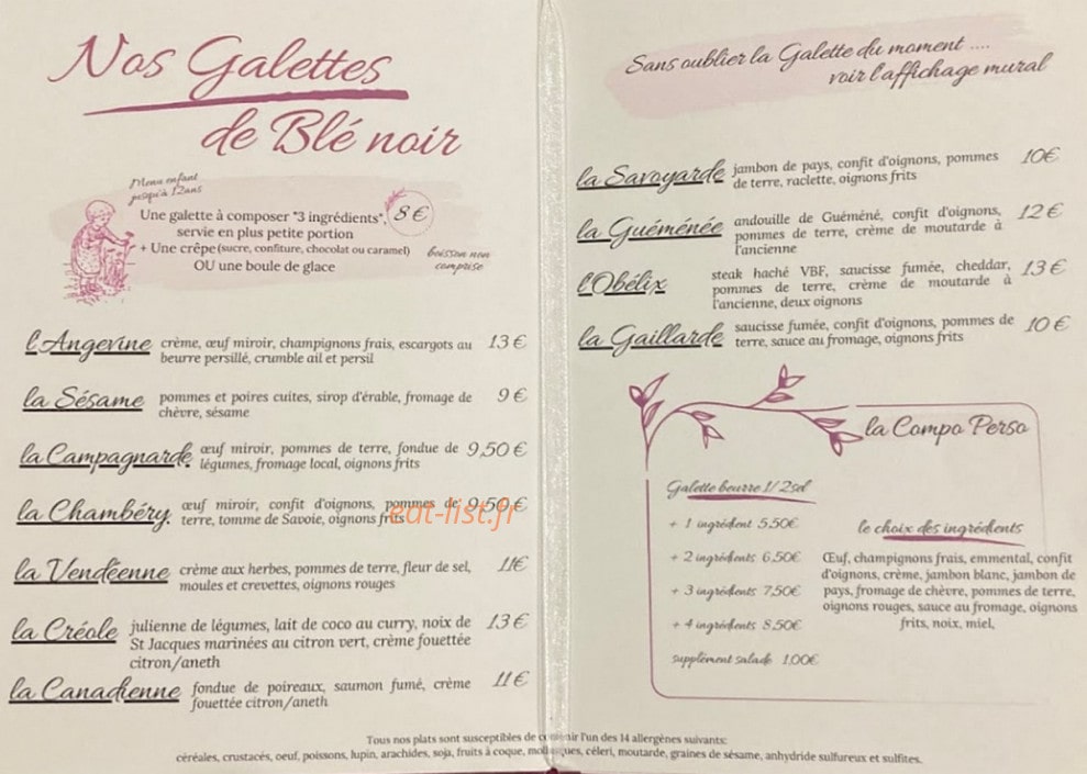 Au Bois Sacré — carte page 1