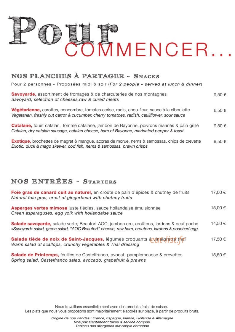 La Maison Rouge — carte page 2