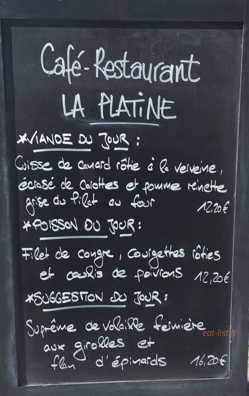 La Platine — carte page 1
